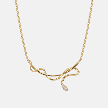 Gold Medusa Snake Necklace – Signature of Sophistication