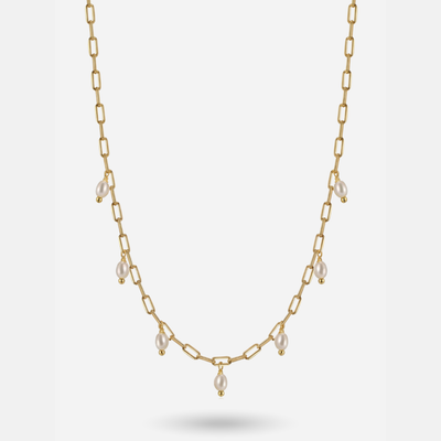 Multi Freshwater Pearl Drop Necklace