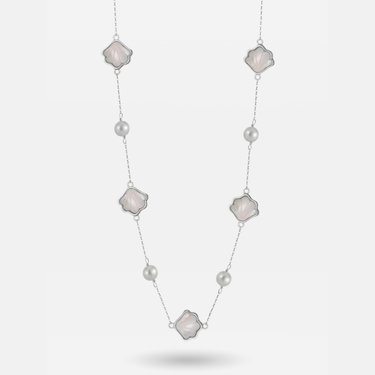 Silver Seashell Freshwater Pearl Dream Necklace