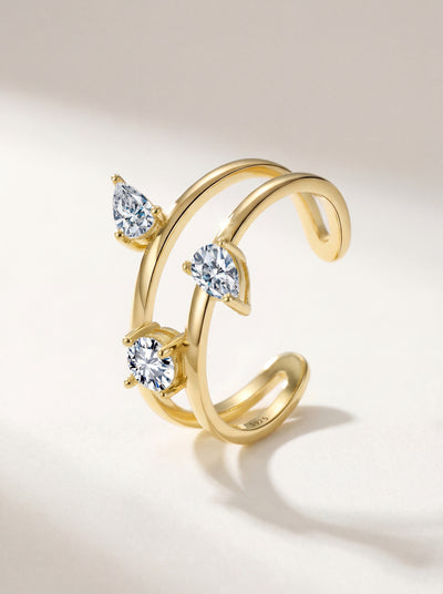 Trio Crystal Ring