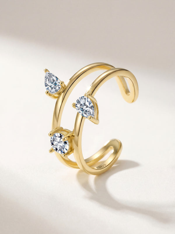 Trio Crystal Ring