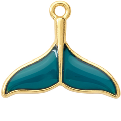 Aqua Whale Tail Charm