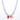 Aquamarine beaded necklace gold carabiner coral pearl charms on white background