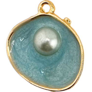 Baby Blue Oyster Pearl Charm