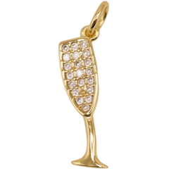 Champagne Glass Charm Pendant