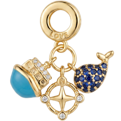 Coastal Love Compass Charm