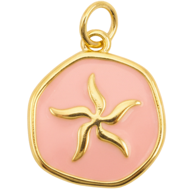 Coral Starfish Coin Charm
