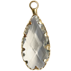 Crystal Clear Teardrop Charm
