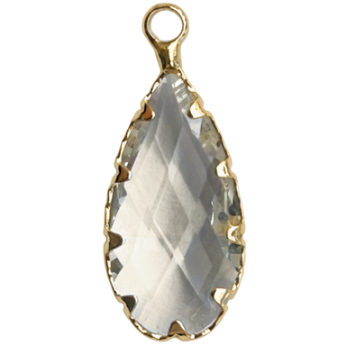 Crystal Clear Teardrop Charm