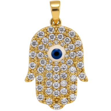 Crystal Hamsa Hand Charm