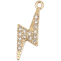 Crystal Lightning Bolt Charm