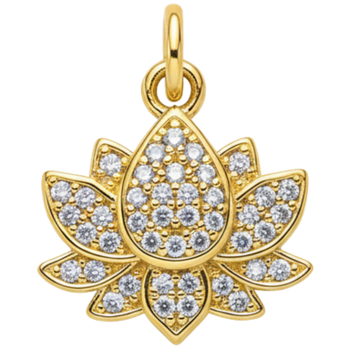 Crystal Lotus Charm