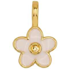 White Daisy Charm Pendant
