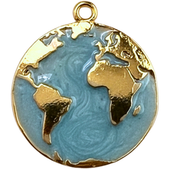 Aqua Earth Charm Pendant