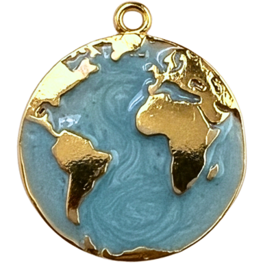 Aqua Earth Charm Pendant