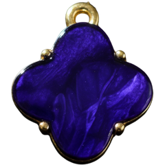 Midnight Clover Charm Pendant