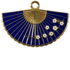 Blue Sakura Fan Charm