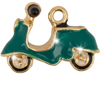 Green Scooter Charm Pendant
