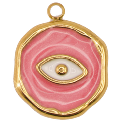 Pink Evil Eye Charm Pendant