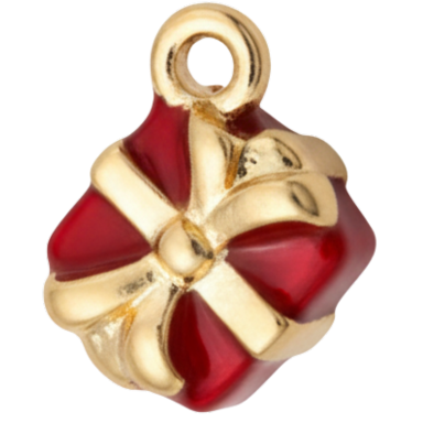 Red Christmas Gift Box Charm