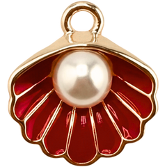 Red Oyster Pearl Charm