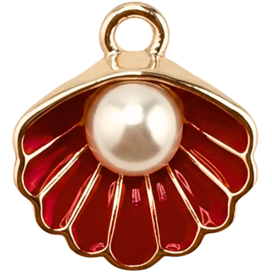 Red Oyster Pearl Charm