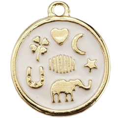 White Symbol of Luck Charm