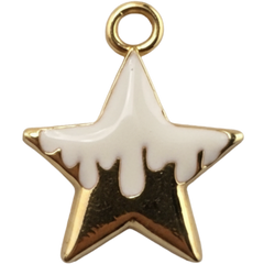 Melted White Star Charm Pendant
