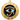 Eye of Horus black enamel abstract symbol charm pendant with jump ring attachment