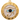 Eye of Horus beige enamel charm pendant with abstract motif and gold-toned jump ring on clean background
