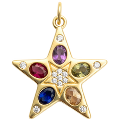 Five Stone Star Charm