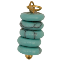 Five Stone Charm Turquoise