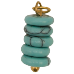 Five Stone Charm Turquoise