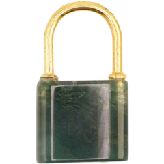 Lock Charm Forest Green