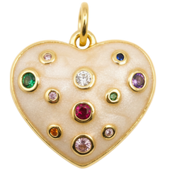 Gemstone Heart Charm Pendant