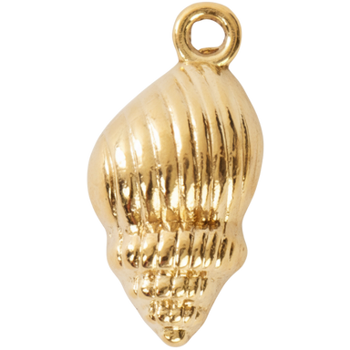 Golden Conch Shell Charm