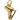 Golden Ice Skate Charm