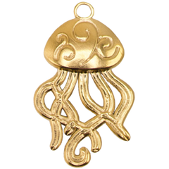 Gold Jellyfish Charm