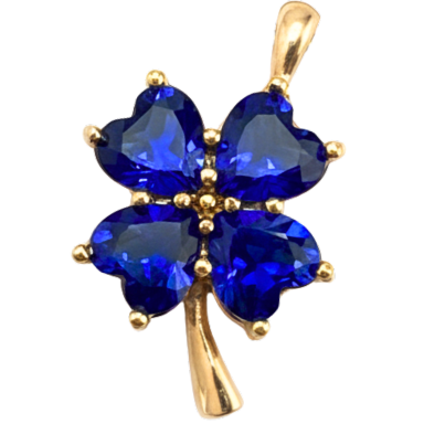 Blue Clover Charm Pendant