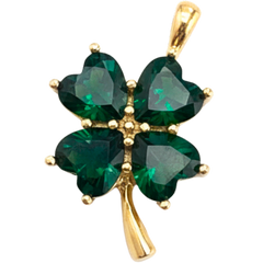 Green Clover Charm Pendant