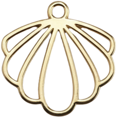 Seashell Outline Charm Pendant