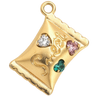 Gold plated sweet candy charm pendant