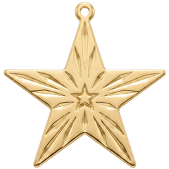 Gold Star Motif Charm
