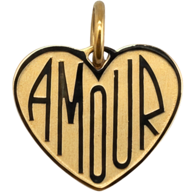 Amour Heart Charm Pendant