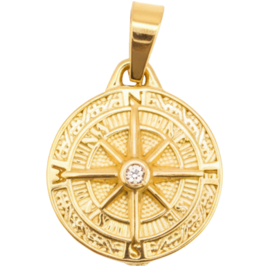 Golden Compass Charm