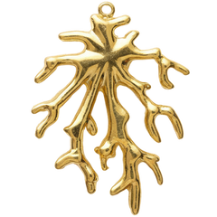 Golden Coral Charm Pendant