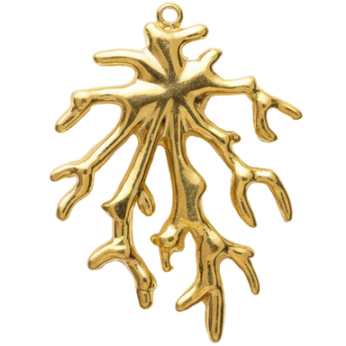 Golden Coral Charm