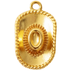 Golden Cowgirl Hat Charm