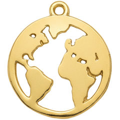 Golden Earth Charm Pendant