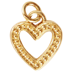 Golden Edge Heart Charm